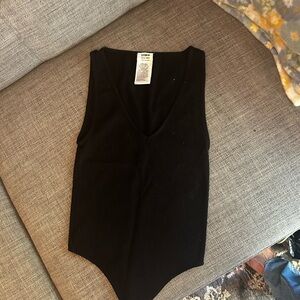 Cotton On Black Ribbed Bodysuit